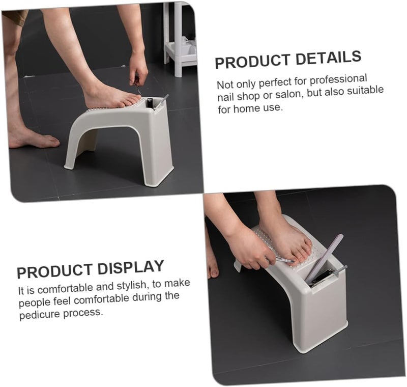 Healeved Practical Pedicure Foot Stool Comfortable Shower Foot Rest for Home Use - Image 5