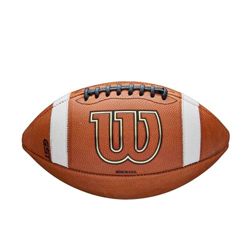 WILSON GST1003 Leather Game Football Factory Defect/Blemish - Official Size, Tan - Image 1