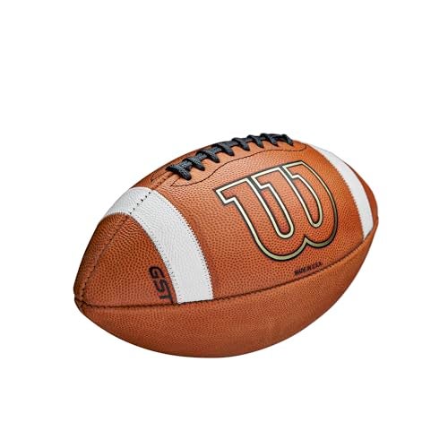 WILSON GST1003 Leather Game Football Factory Defect/Blemish - Official Size, Tan - Image 4