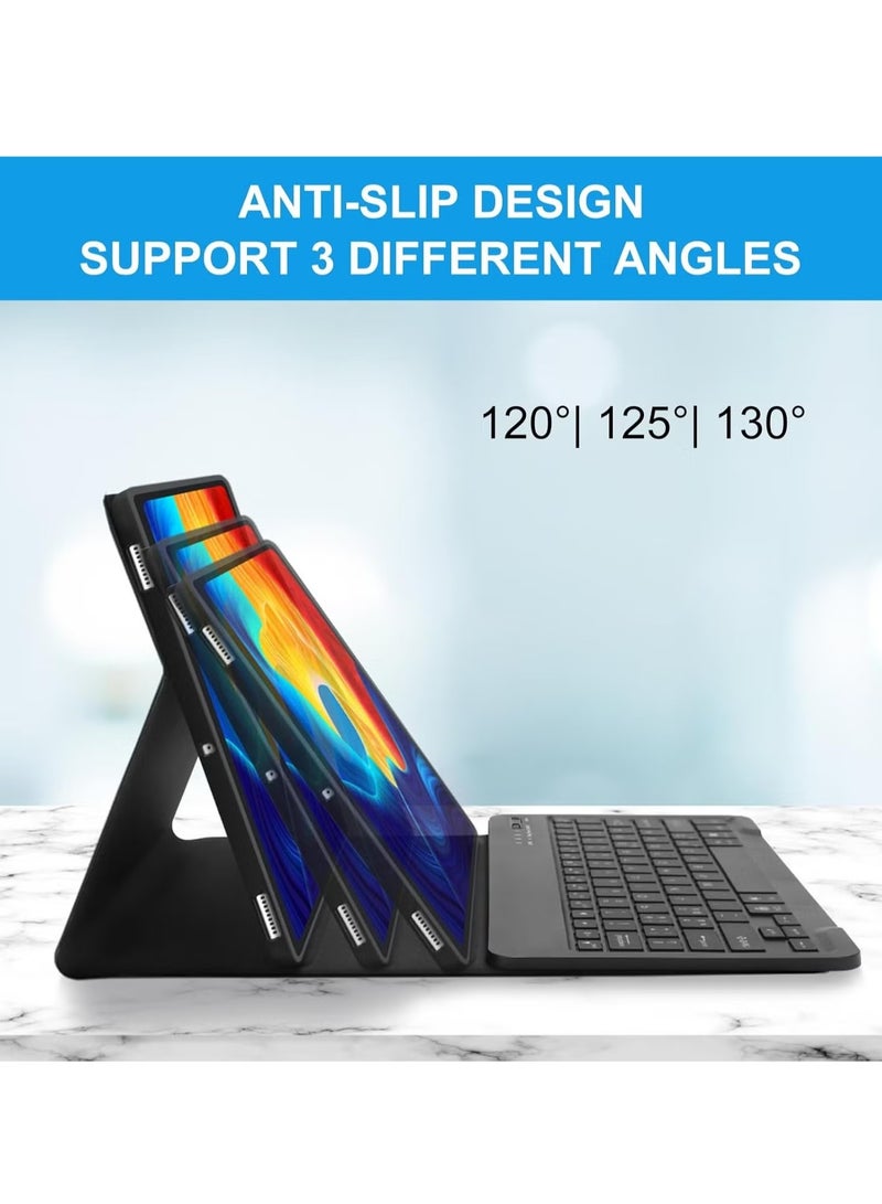 JAJEEK Samsung Galaxy Tab S8 Plus / S7 FE / S7 Plus 12.4 inch Keyboard Case – Detachable Magnetic Bluetooth Keyboard with Protective Cover, Supports S Pen Charging, Black – Perfect for Tab S8+ 2022, S7 FE 2021, S7+ 2020 - Image 3