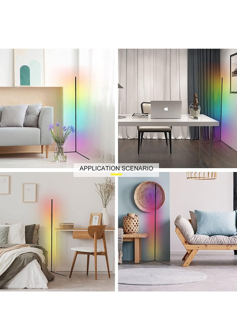 ELTRAZONE Floor Lamp Corner Standing Lamp with RGB Color Changing Levels Brightness and Color Temperature, Remote Control Modern for Living Room, Bedroom - Image 1