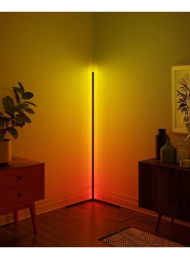 ELTRAZONE Floor Lamp Corner Standing Lamp with RGB Color Changing Levels Brightness and Color Temperature, Remote Control Modern for Living Room, Bedroom - Image 2