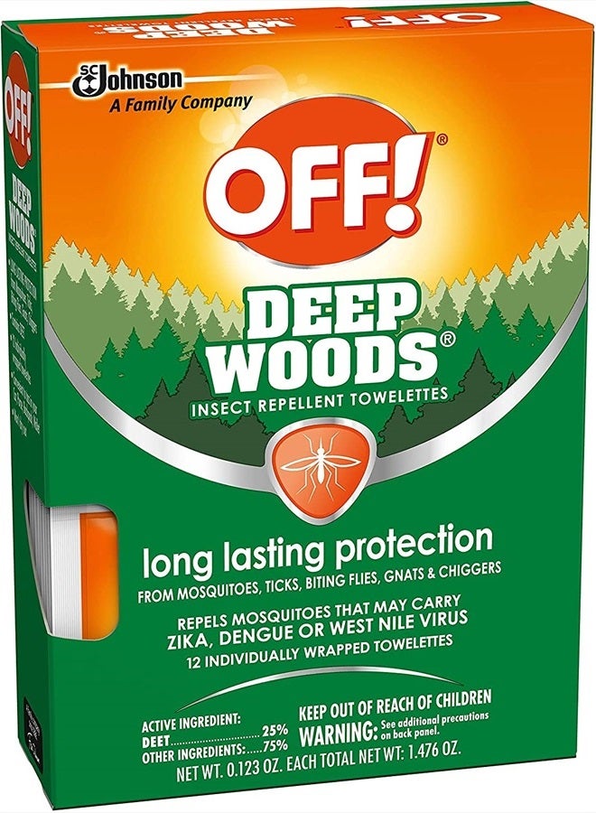 OFF! Deep Woods Insect Repellent Towelettes, 12 Count (Pack of 6) - Image 4