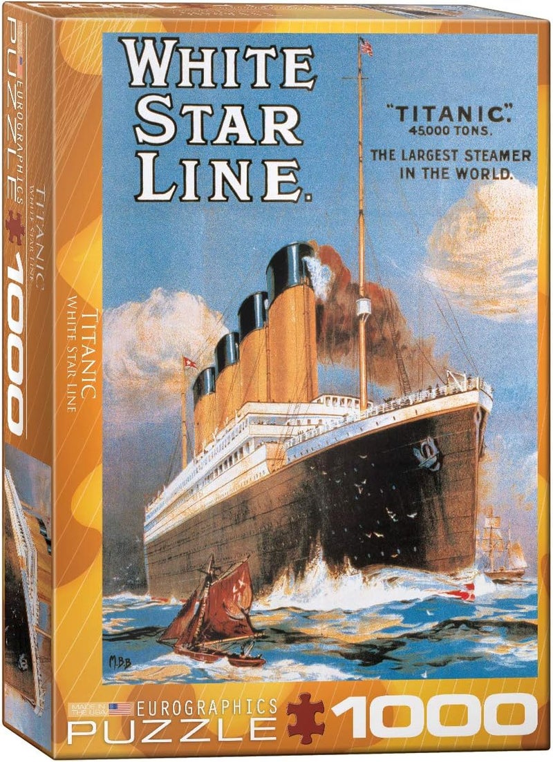 EuroGraphics Titanic White Star Line 1000 Piece Puzzle 60001333 - Image 1