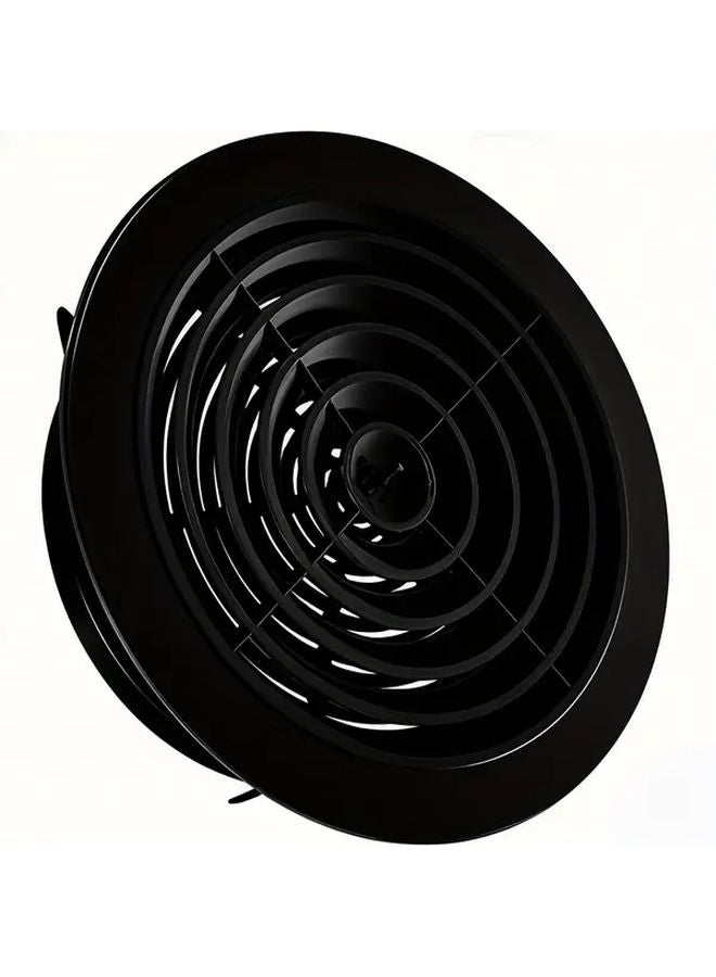Black Adjustable ABS Ceiling Vent Cover with Louvers 8 Inch FK 200O 1 Pack - Image 1