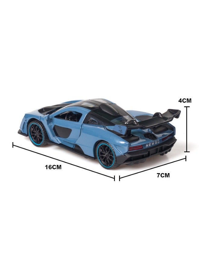 Model car 1:32 Alloy Collectible McLaren Car Model Toy, Diecast Zinc Alloy McLaren Senna Pull Back Collectible Toy Car,  Sound and Light Pull Back Model Car for Kids Boy Girl Gift, 16cm*7cm*4cm - Image 4
