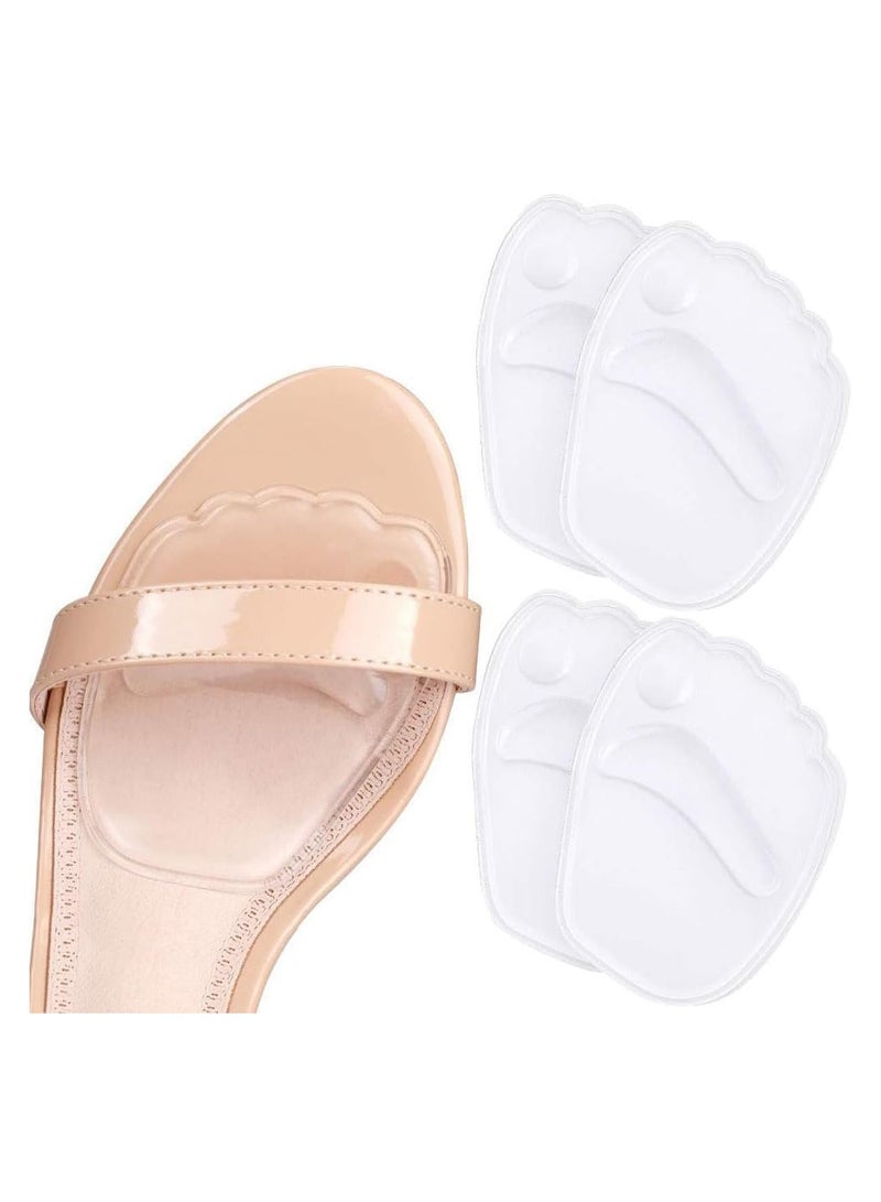 Gel Insole for High Heels Forefoot Pads, 4 PCS Self-Stick Ball of Foot Pad for Women, Non-Slip Silicone Cushions, Shock-Absorbing Insoles to Relive Pain, Size Fit All - Image 1