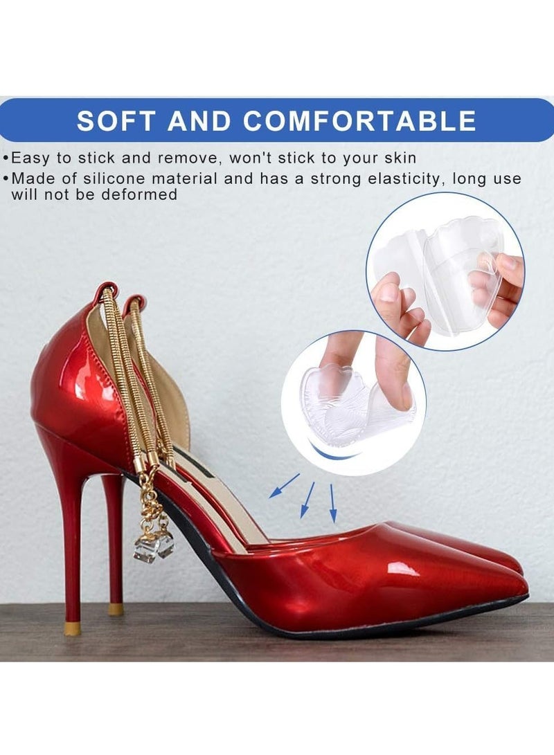 Gel Insole for High Heels Forefoot Pads, 4 PCS Self-Stick Ball of Foot Pad for Women, Non-Slip Silicone Cushions, Shock-Absorbing Insoles to Relive Pain, Size Fit All - Image 3