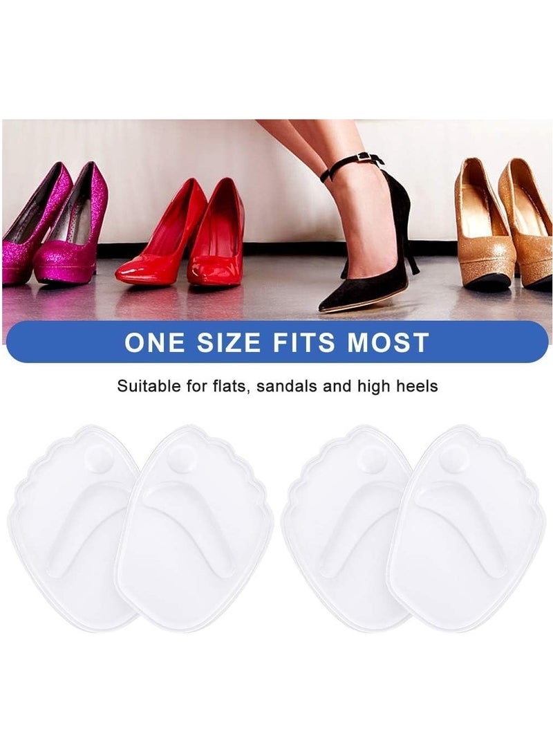 Gel Insole for High Heels Forefoot Pads, 4 PCS Self-Stick Ball of Foot Pad for Women, Non-Slip Silicone Cushions, Shock-Absorbing Insoles to Relive Pain, Size Fit All - Image 4