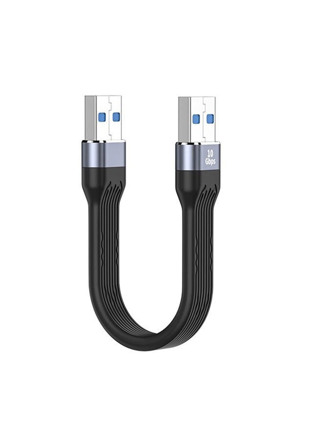 CY 10Gbps USB 3.1 Type A Male to USB3.0 Type A Male Extension Flat Slim FPC Data Cable 13cm for Laptop Desktop - Image 1