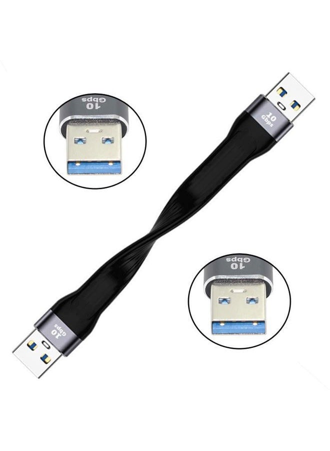 CY 10Gbps USB 3.1 Type A Male to USB3.0 Type A Male Extension Flat Slim FPC Data Cable 13cm for Laptop Desktop - Image 3
