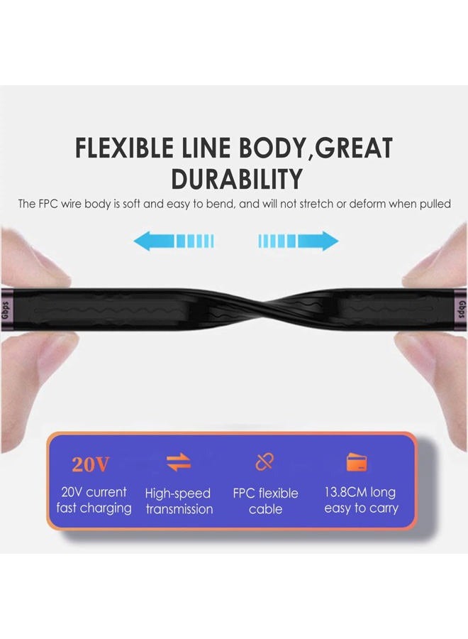 CY 10Gbps USB 3.1 Type A Male to USB3.0 Type A Male Extension Flat Slim FPC Data Cable 13cm for Laptop Desktop - Image 5