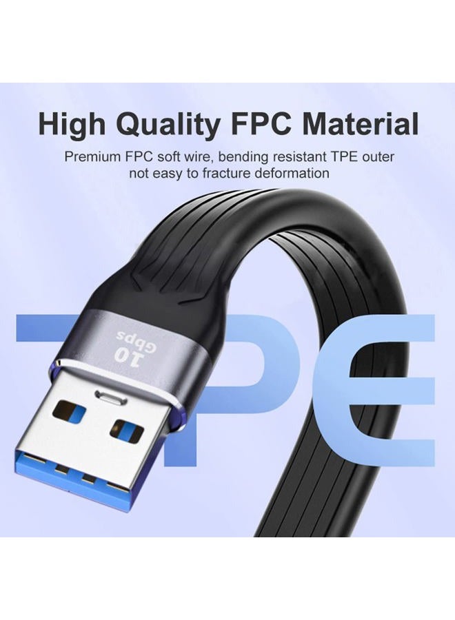 CY 10Gbps USB 3.1 Type A Male to USB3.0 Type A Male Extension Flat Slim FPC Data Cable 13cm for Laptop Desktop - Image 4