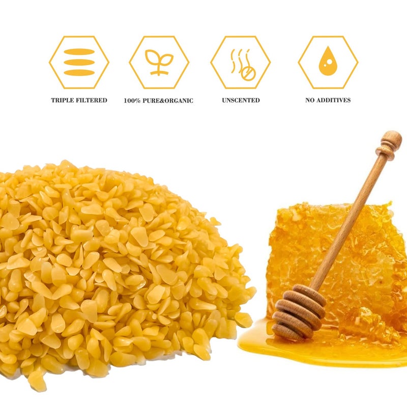 TRINIDa Beeswax Pellets 2LB(32 oz), Organic Yellow Bees Wax for DIY Candles, Beeswax for Candle Making, Skin, Body, Face, and Hair Care, Lotions, DIY Creams, Lip Balm and Soap Making Supplies - Image 2