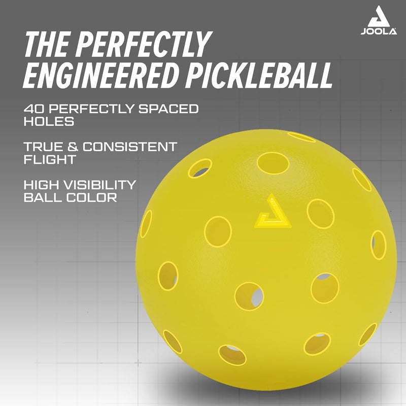 JOOLA Heleus Pickleballs - USAPA Approved Competition Outdoor Balls - 4 Pack - Image 2