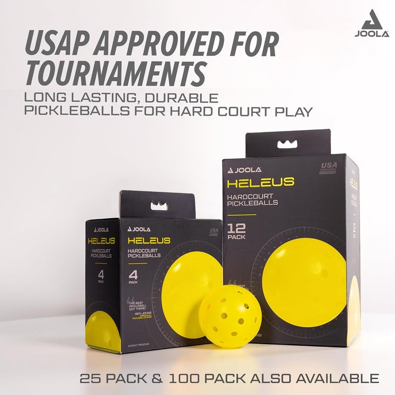 JOOLA Heleus Pickleballs - USAPA Approved Competition Outdoor Balls - 4 Pack - Image 5