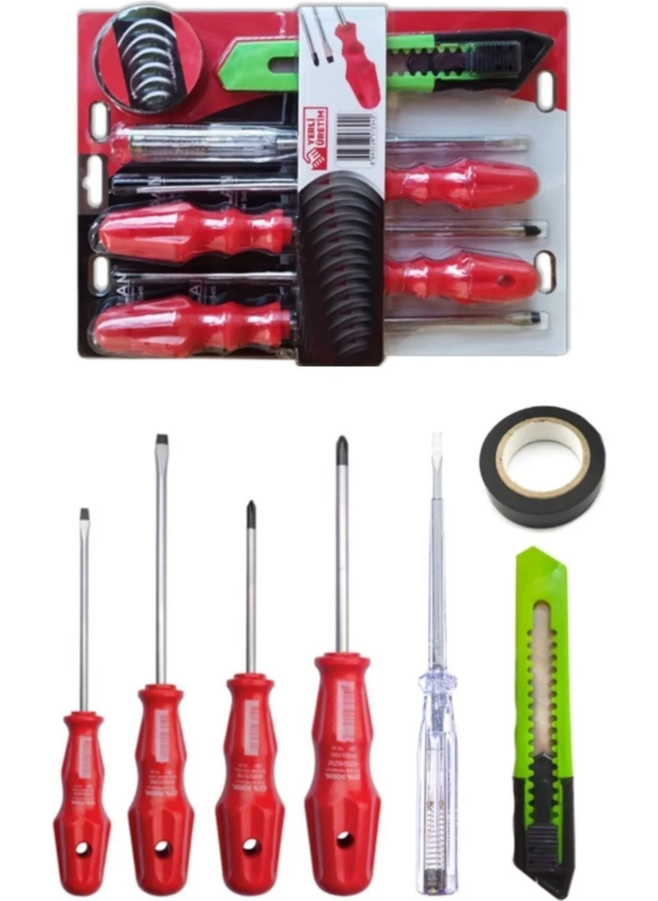 BarkoFix What's New - 4-Piece Screwdriver Set + Control Pen + Utility Knife + Electrical Tape 7 Pieces