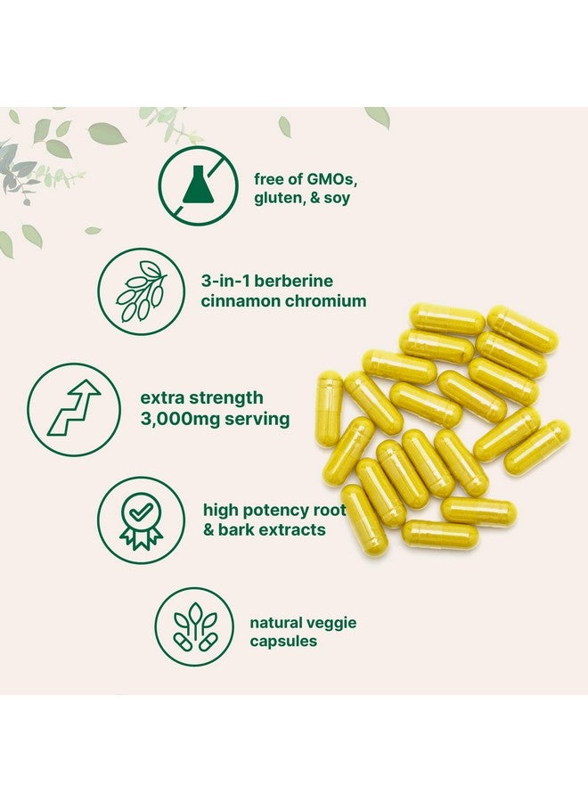 Micro Ingredients Berberine with Ceylon Cinnamon and Chromium 3,000mg Complex, 240 Veggie Capsules | High Potency Berberine HCl Root + Cinnamon Bark Extract | Heart Support & Immune Health Supplement - Image 3