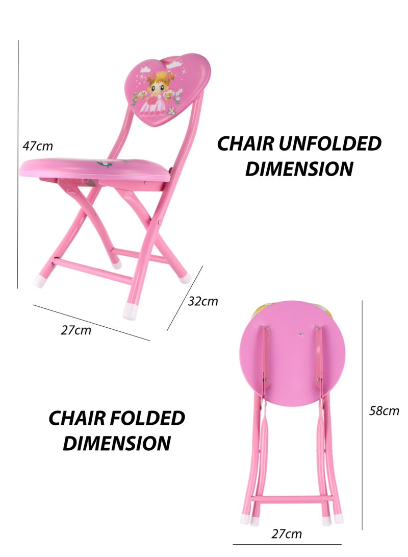 Toshionics Baby Folding Chair with Squeaky Cushion Foam Seat- Portable and Lightweight Toddler Chair, Easy to Fold Small Activity Chair for Kids, Travel Gear, Nursery and Playroom Furniture, Baby Squeaky Toy Chair for Indoor and Outdoor Use - Available in Different Color and Design Sound Chair for Ages 1, 2, 3, 4, and 5 Years Old  - Image 2