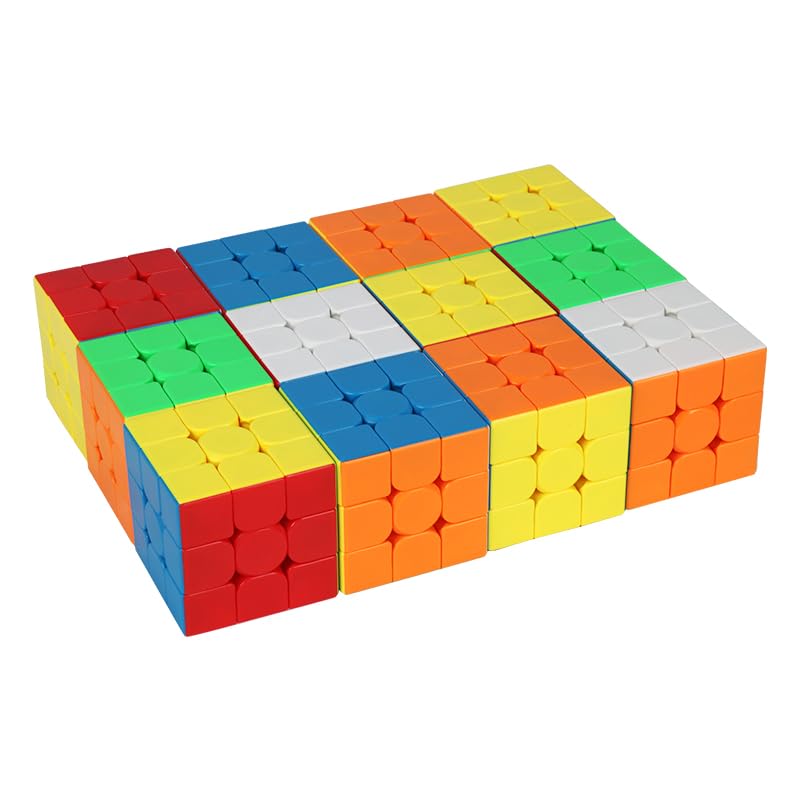 Cuberspeed 12pcs Cube Bulk 22 inches Magic Cube for Cube Party Favors 3x3x3 Stickerless Full Size 3x3 Magic Cube 56mm Gifts for Kids of 12 Pack Speed Cube Bulk - Image 1