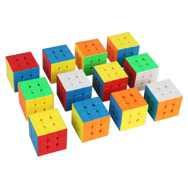 Cuberspeed 12pcs Cube Bulk 22 inches Magic Cube for Cube Party Favors 3x3x3 Stickerless Full Size 3x3 Magic Cube 56mm Gifts for Kids of 12 Pack Speed Cube Bulk - Image 4