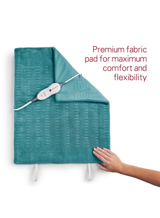 Sunbeam Heating Pad for Back, Neck, and Shoulder Pain Relief with Auto Shut Off, XXL Large 20 x 24", Teal - Image 4