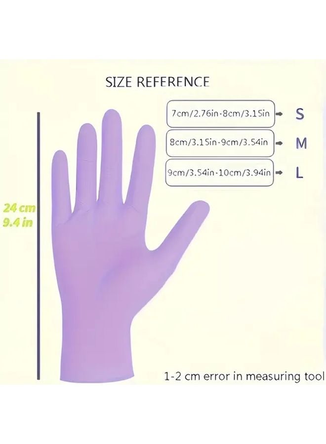 Purple Blue Nitrile Gloves Size S 30pcs Waterproof Anti Slip for Kitchen Dishwashing Home Cleaning - Image 4
