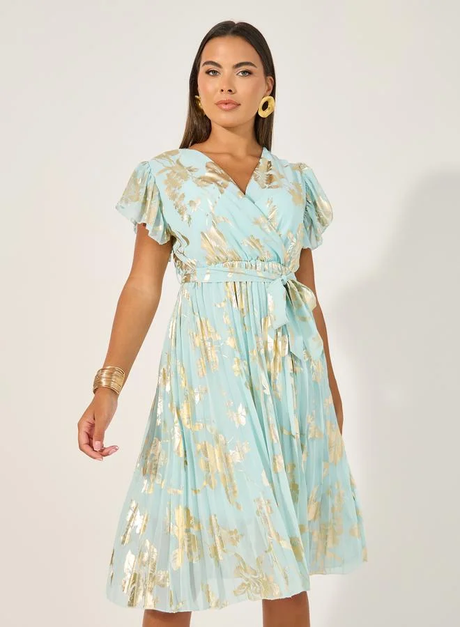 Styli Floral Chiffon Dress