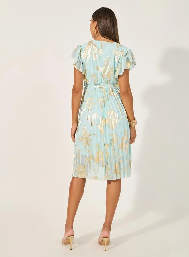 Styli Floral Chiffon Dress