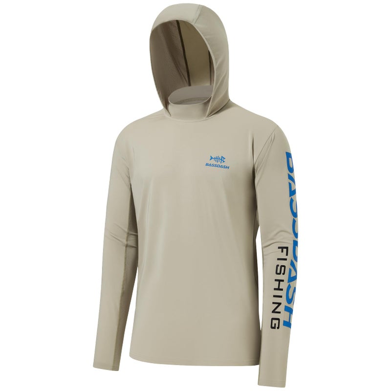 BASSDASH UPF 50 Mens UV Sun Protection Long Sleeve Performance Fishing Hoodie Hooded Shirts - Image 2