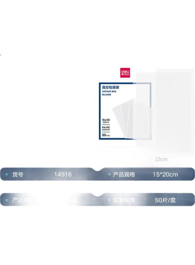 Deli Vacuum Sealer Machine For Home And Commercial Use, Food Vacuum Packaging Sealing Bags, Safe Food-Grade Material, 30Cm*5M, One Roll - Image 1