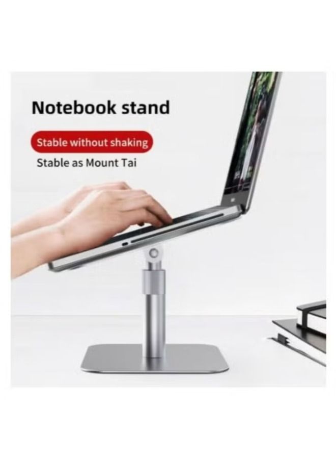 ACLIX Laptop Stand Aluminium Alloy Adjustable Laptop Holder Multi-Angle Stand Heat Release Foldable Laptop Notebook Stand(Silver) - Image 2