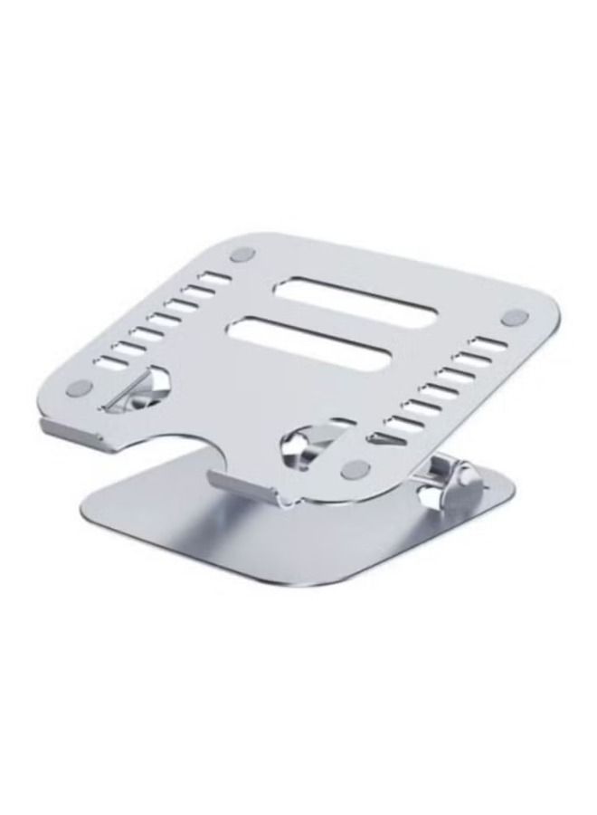 ACLIX Laptop Stand Aluminium Alloy Adjustable Laptop Holder Multi-Angle Stand Heat Release Foldable Laptop Notebook Stand(Silver) - Image 1