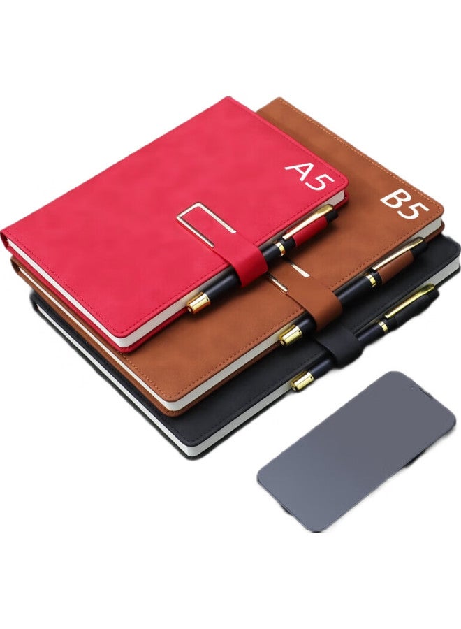 Longe Langjie Business Notebook A5 Buckle Notepad 240 Pages Thickened Notebook Stationery Diary Office Meeting Record Book Customizable Logo - Image 3