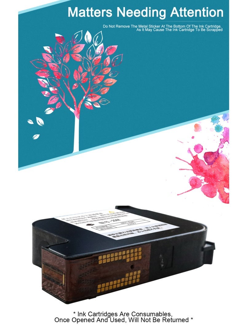 2790K Original Solvent Quick Dry Ink Cartridge Original Aqueous Water Soluble Ink Cartridge Replacement Handheld Inkjet Printer MX3S/D10 (Red) - Image 5