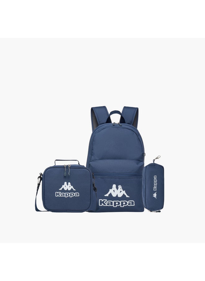 Kappa Boys Logo Print 3-Piece School Backpack Set - 44x13x30 cm  - Image 1