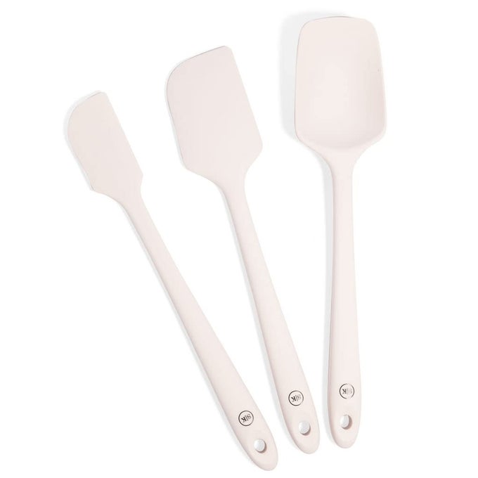 IMPROVED SPATULA SKINNY SPATULA SPOONULA IN DESIGNER WHITE SILICONE SPATULA SET 3 PIECE OFFWHITE