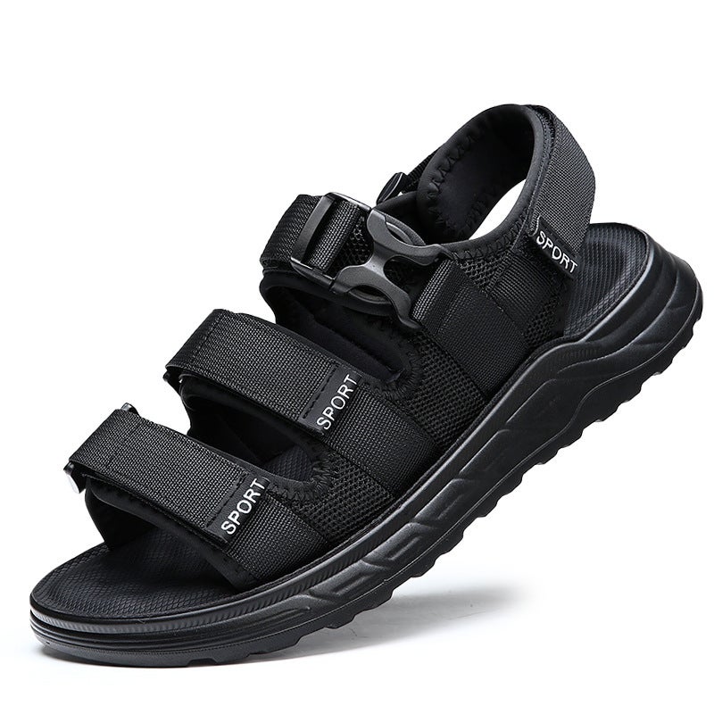 Sandals Men'S Summer 2024 Outdoor Leisure Sports Beach Shoes Boys Outer Wear Soft-Soled Anti-Slip Waterproof Sandals - Image 1