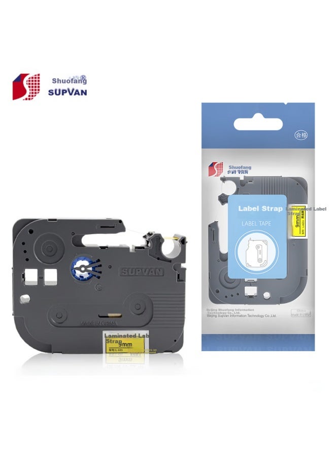 Shuofang Label Printer Tape Yellow Background Black Text Laminated Label Tape With L-621 Label Paper Non-adhesive Sticker Paper For Label Printer Lp5125/c/e - Image 2