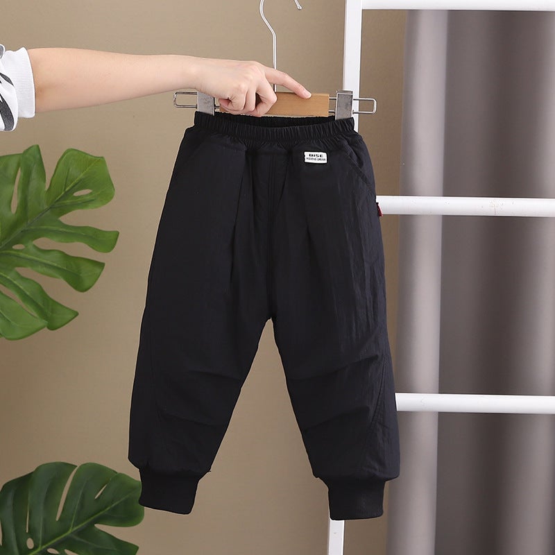 Children'S Fleece-Lined Pants Winter Men'S And Women'S Charge Pants Casual Pants Children'S And Children'S Baby'S Thickened Warm Pants Winter Wear - Image 5
