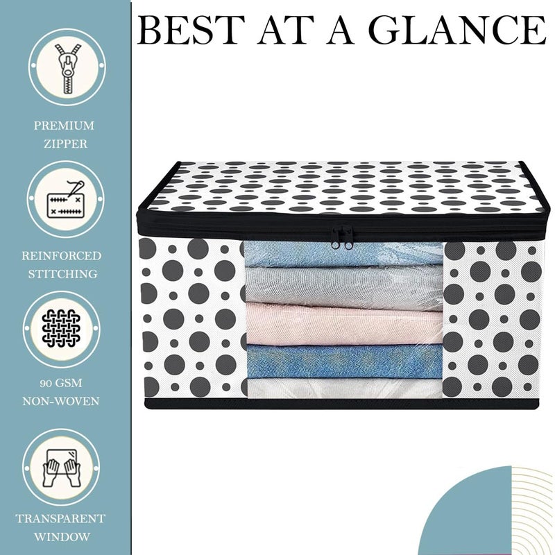 SHAPING FABRIC Non-Woven Garment Cover with Transparent Window & Double Metal Zipper - Pack of 2 for Dustproof Storage of Sarees, Suits, Jackets, and Shirts - Image 3