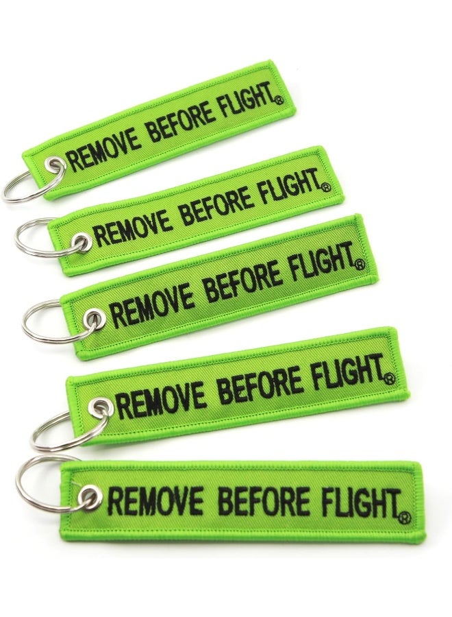 Rotary13B1 - Remove Before Flight Keychain - Lime Green - 5pcs - Image 2
