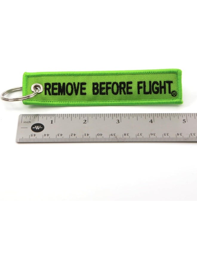 Rotary13B1 - Remove Before Flight Keychain - Lime Green - 5pcs - Image 5