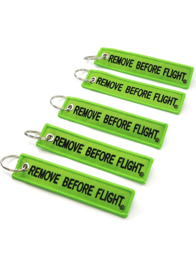 Rotary13B1 - Remove Before Flight Keychain - Lime Green - 5pcs - Image 3