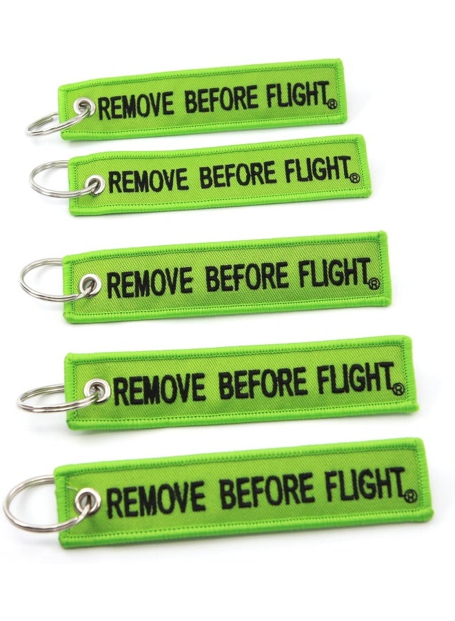 Rotary13B1 - Remove Before Flight Keychain - Lime Green - 5pcs - Image 1