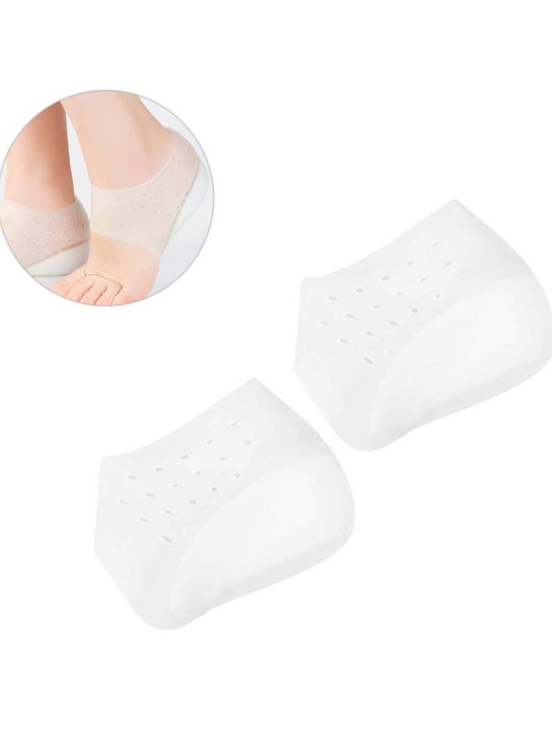 BONITO Invisible Height Increase Enhancers - Soft Silicone Concealed Footbed Heel Cushion Lift Inserts with Breathable Half Heel Socks Protector, Suitable for Men Women - 3.5cm - Image 5