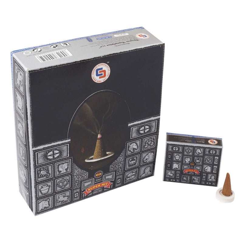 Satya Nag Champa Super Hit Temple Incense Cones Box | 12 Packs of 12 Cones Each in a Box | Export Quality - Image 2