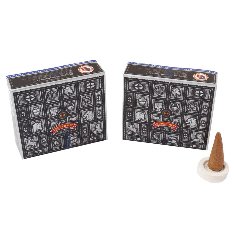 Satya Nag Champa Super Hit Temple Incense Cones Box | 12 Packs of 12 Cones Each in a Box | Export Quality - Image 3