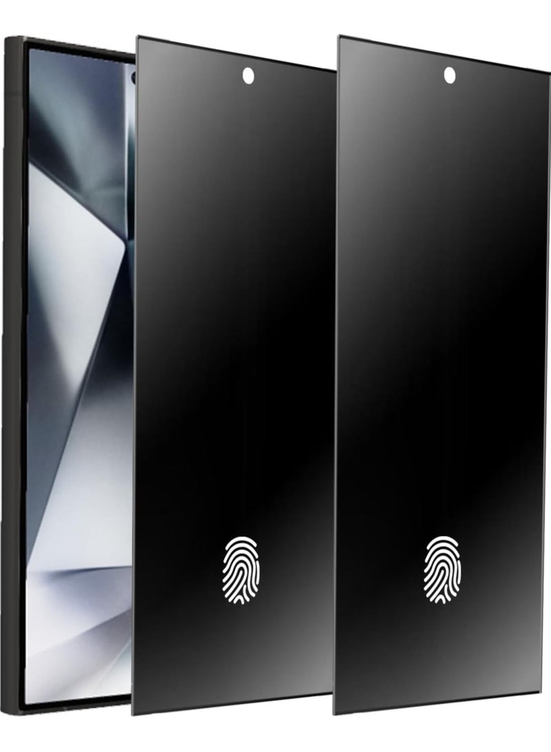 DUSALA 2 Pack Matte Privacy Tempered Glass for Samsung Galaxy S24 Ultra Anti-glare Anti-Spy Screen Protector Anti-Peeping Film Support Finger Unlock 6.8 inch - Image 1