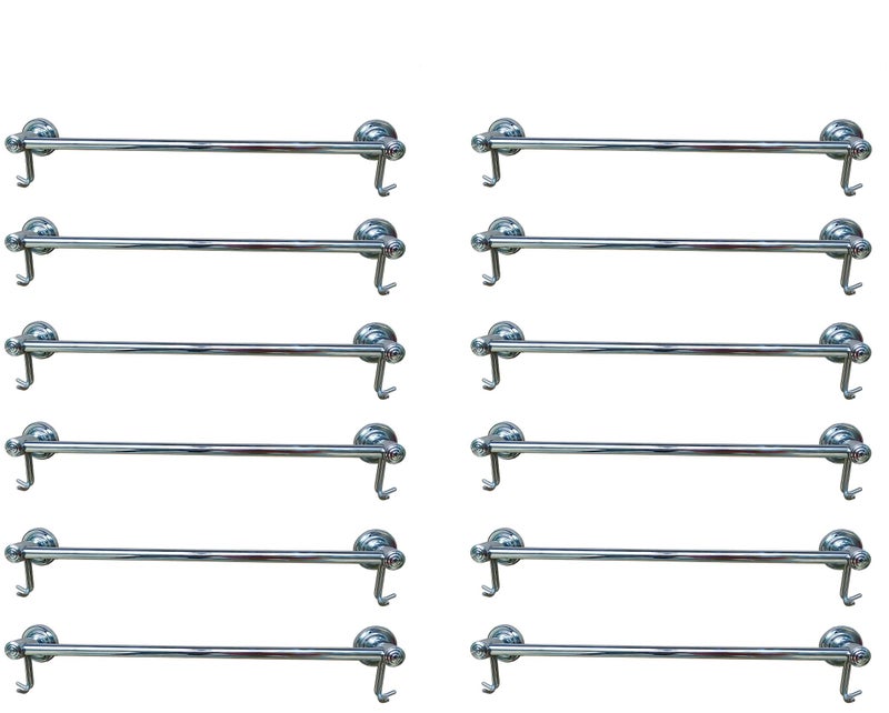 LAKSHAY Stainless Steel Hook Towel Rod - 60 CMS - 12 PICS Sets - Image 1